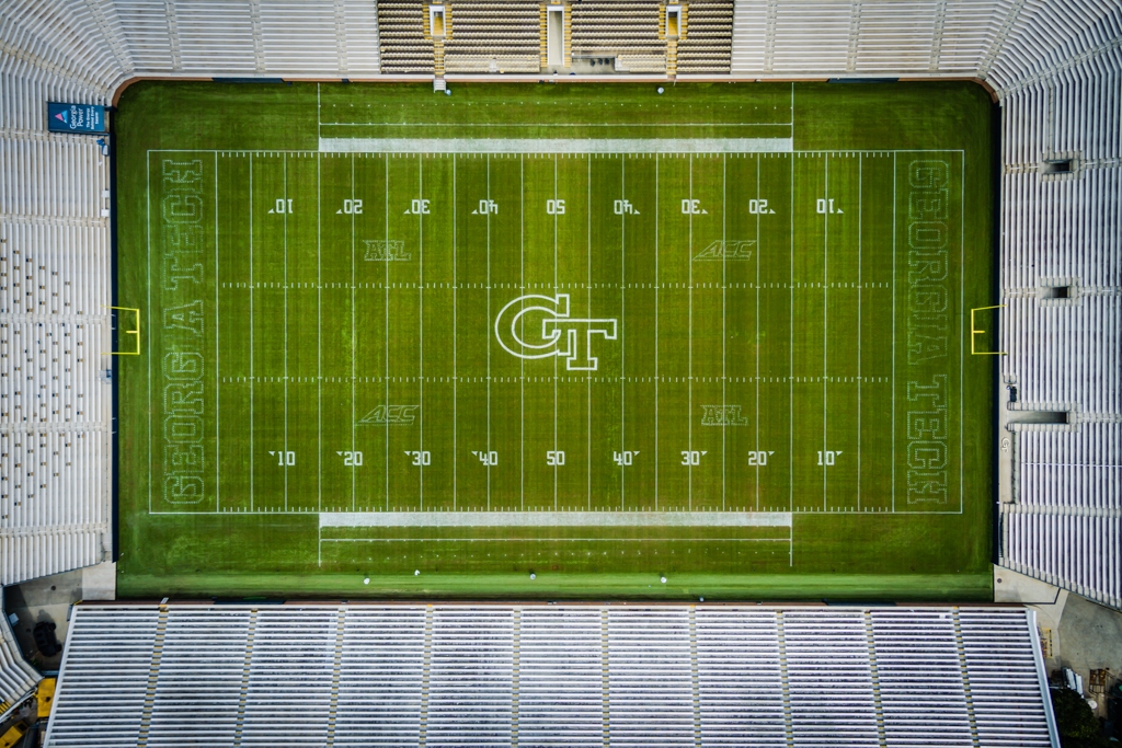 Georgia Tech Football Field from Above